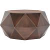 Safavieh Home Collection Astrid Geometric Brushed Brass Faceted Coffee Table(Copper)
