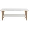 Safavieh Home Collection Caraway White and Natural Coffee Table