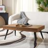 Safavieh Home Collection Cedric Light Grey and Black Rectangular Midcentury Modern Coffee Table(Brown/Black)