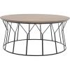 Safavieh Home Collection Deion Retro Mid-Century Light Oak and Black Wood Coffee Table(Light Grey)