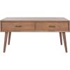 Safavieh Home Collection Mozart Mid-Century Distressed Grey 2-Drawer Rectangle Coffee Table(Brown)