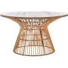 Safavieh Home Collection Whent Coastal Grey White Wash and Black Round Coffee Table(Natural / Black)
