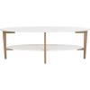 Safavieh Home Collection Woodruff White and Natural Coffee Table