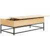 Safavieh Home Gina Light Oak and Black Lift-Top Storage Coffee Table(Light Oak / Black)