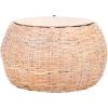Safavieh Home Klarysa Natural White Wash Wood and Rattan Storage Coffee Table