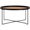 Safavieh Home Ruby Modern Rose Gold and Black Tray Top Round Coffee Table