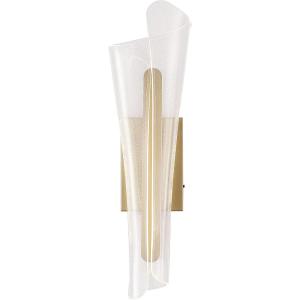 SAFAVIEH Couture – Fenric Acrylic Wall Sconce Light Fixture – Clear & Gold – Dimmable LED Wall Light with Adjustable Color Temperature, Modern Wall Lighting for Bedroom, Hallway (CTL1110A)(Clear/Gold)