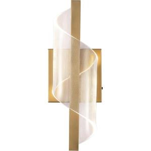 SAFAVIEH Couture – Leighton Acrylic Wall Sconce Light Fixture – Clear & Gold – Dimmable LED Wall Light with Adjustable Color Temperature, Modern Vanity Lighting for Bathroom, Hallway (CTL1111A)(Clear/Gold)