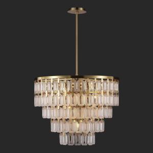 SAFAVIEH Couture – Queenie 16-Light Tiered Chandelier – Clear & Gold – Dimmable LED Chandelier with Glass Panels and Adjustable Height for Dining Room, Foyer (CTL1122A)(Clear/Gold)