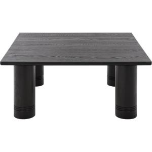 SAFAVIEH Furniture – Aramin Square Coffee Table – Walnut – Modern Living Room Table with Sculptural Legs for Living Room, Family Room, 39.4″ W x 39.4″ D x 17″ H (COF2307A)(Black)