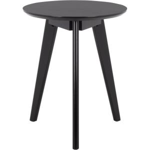 SAFAVIEH Furniture – Bahaus Round Accent Table – Walnut – Mid-Century Tripod Leg Design – Ideal for Living Room, Bedroom, 21.7″ W x 21.7″ D x 21.7″ H (ACC4300A)(Black)