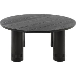 SAFAVIEH Furniture – Canino Round Coffee Table – Black – Modern Living Room Table with Sculptural Legs for Living Room, Family Room, 39.4″ W x 39.4″ D x 17″ H (COF2306B)(Black)