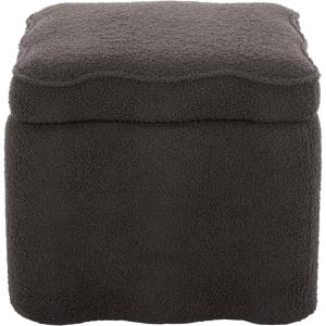 SAFAVIEH Furniture – Emmie Square Storage Ottoman – Brown Upholstered with Hidden Storage – Modern Accent Footrest for Living Room, Bedroom & Entryway, 20.2″ W x 20.2″ D x 18.3″ H (OTT3405A)(Brown)