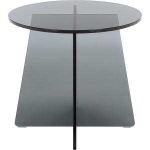 SAFAVIEH Furniture – Latika Tinted Accent Table – Grey Tinted Glass – Fully Assembled – Ideal for Living Room, Bedroom, 19.7″ W x 19.7″ D x 17.7″ H (ACC7301A)(Grey/Tint)