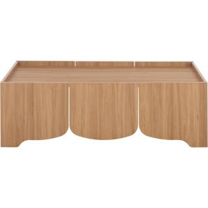 SAFAVIEH Furniture – Takami Rectangular Coffee Table – Oak – Storage Cabinet Doors and Shelf, Modern Living Room Table, 47.24″ W x 23.6″ D x 15.75″ H (COF3602A)(Oak)