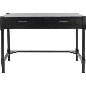 SAFAVIEH Home Collection – Filbert Desert Brown Writing Desk, 2-Drawer Traditional Desk, Classic Home Office Design (DSK5701G)(Black)