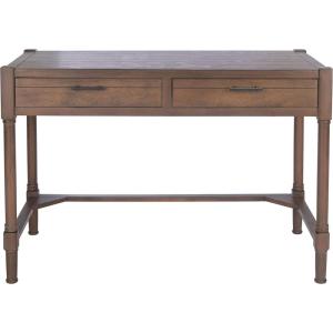 SAFAVIEH Home Collection – Filbert Desert Brown Writing Desk, 2-Drawer Traditional Desk, Classic Home Office Design (DSK5701G)(Brown)