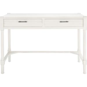 SAFAVIEH Home Collection – Filbert Desert Brown Writing Desk, 2-Drawer Traditional Desk, Classic Home Office Design (DSK5701G)(Distressed White)