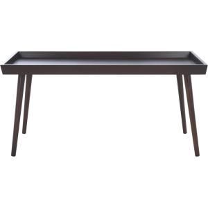 SAFAVIEH Home Collection – Nonie Rectangular Coffee Table, Sand Tray Top Design for Living Room (COF5700E)(Dark Chocolate)