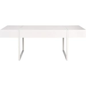 SAFAVIEH Home Collection – Tristan Rectangular Modern Coffee Table with Natural Wood Top & Black Metal Base, Industrial Minimalist Living Room Table (COF7000B)(White)