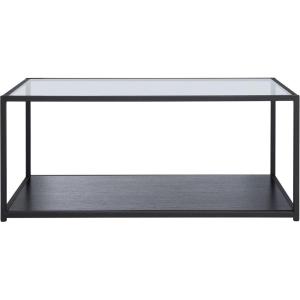 SAFAVIEH Home Collection Ackley Black Lower Shelf Living Room Coffee Table