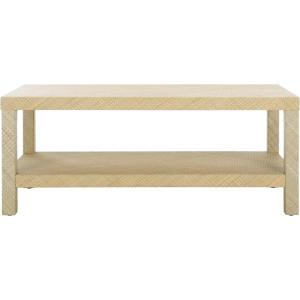 SAFAVIEH Home Collection Apis Natural Raffia 2-Tier Coffee Table(Natural)