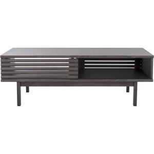 SAFAVIEH Home Collection Aricia Black 2-Door Coffee Table(Distressed Black)