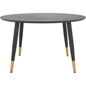 SAFAVIEH Home Collection Beck Mid-Century Modern Black/Gold Round Coffee Table