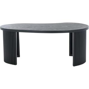SAFAVIEH Home Collection Celane Walnut Brown Coffee Table(Black)