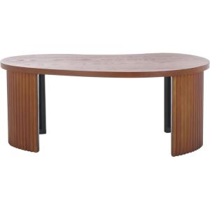SAFAVIEH Home Collection Celane Walnut Brown Coffee Table(Walnut)