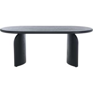 SAFAVIEH Home Collection Chakun Black Oval Top Coffee Table(Black)