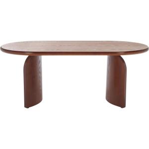 SAFAVIEH Home Collection Chakun Black Oval Top Coffee Table(Walnut)