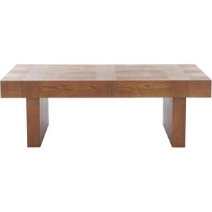 SAFAVIEH Home Collection Habana Walnut Brown Wood Coffee Table(Walnut)