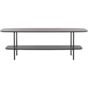 SAFAVIEH Home Collection Kayleigh White Faux Marble/Matte Black Coffee Table with Lower Shelf(Dark Grey Oak/Matte Black)
