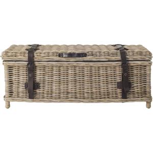 SAFAVIEH Home Collection Navarro White Rattan Coffee Table(Grey)