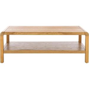 SAFAVIEH Home Collection Omara Black 1-Shelf Coffee Table(Natural)