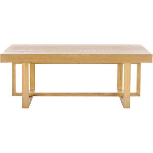 SAFAVIEH Home Collection Otaki Natural Brown Solid Wood Coffee Table(Natural)