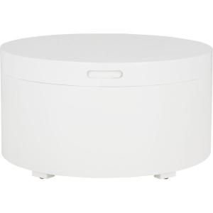 SAFAVIEH Home Collection Rafaela White Round Tray Top Storage Coffee Table (Fully Assembled)