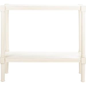 SAFAVIEH Home Collection Rafiki Brown Lower Shelf Console Table CNS5714C(Distressed White)