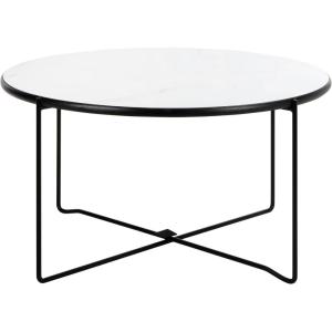 SAFAVIEH Home Collection Wrena White/Black Round Coffee Table