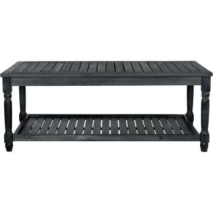 SAFAVIEH Outdoor Collection Oakley Coffee Table(Dark Slate Gray)