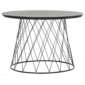 Safavieh FOX4245C Home Collection Roper Retro Mid-Century White and Black Wood End Table(Black)