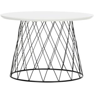 Safavieh FOX4245C Home Collection Roper Retro Mid-Century White and Black Wood End Table(White)