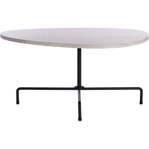 Safavieh Home Berlin Walnut and Black Tripod Coffee Table(Light Grey Oak / Black)