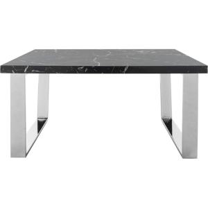 Safavieh Home Carmen Glam Black Faux Marble and Chrome Coffee Table(Black / Chrome)