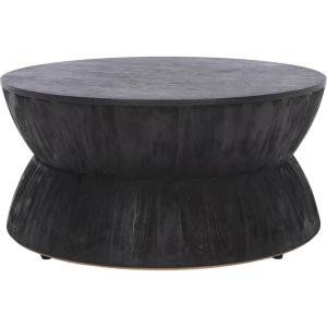 Safavieh Home Collection Alecto Brown Round Coffee Table (Fully Assembled) COF6601A(Black)