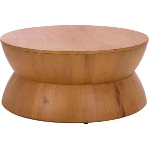 Safavieh Home Collection Alecto Brown Round Coffee Table (Fully Assembled) COF6601A(Light Natural)