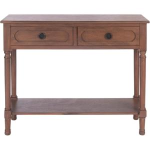Safavieh Home Collection Allura Brown 2-Drawer Bottom Shelf Console Table(Brown)