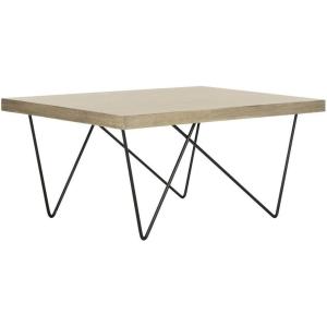 Safavieh Home Collection Amos Modern Light Brown Rectangle Coffee Table
