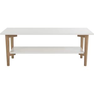 Safavieh Home Collection Caraway White and Natural Coffee Table